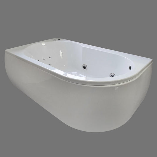 Omani 1550mm x 900mm Offset Corner Whirlpool Bath LH - Choose Options